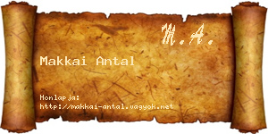 Makkai Antal névjegykártya